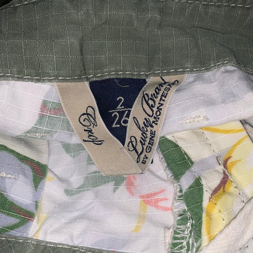 Lucky Brand 100% Cotton Floral Cargo Crop Ankle Loose Fit Low Waist Pants 2/ 26 - Picture 9 of 9